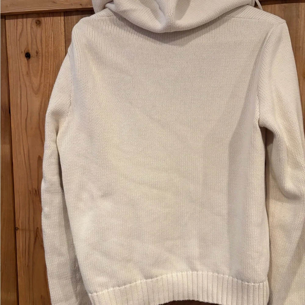 Ralph Lauren Cream Knit Zip-Up Hoodie - Picture 3 of 3